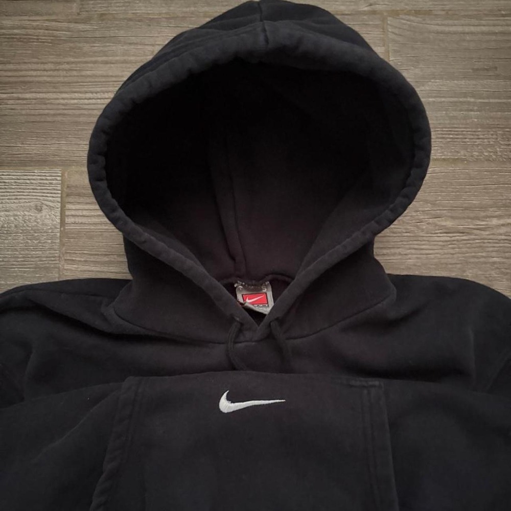Vintage Y2K Nike black center swoosh hoodie size S